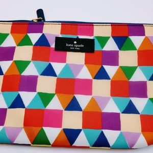 Kate spade multi colored makeup bag